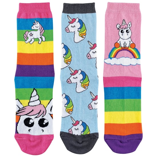 Calcetines de rayas de unicornio arco iris para mujer | 3 Pares | Sock Snob - Image 2