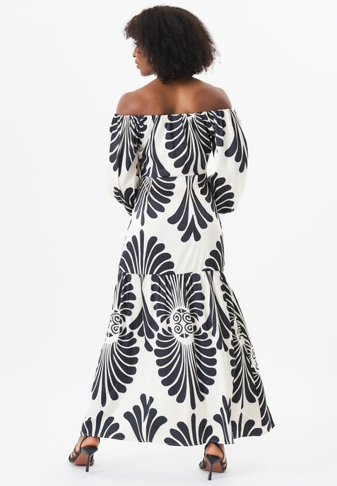 Vestido Maxi de Mono con Estampado Bardot - Image 4