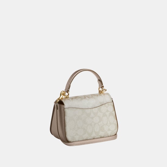 Lysa Top Handle in Metallic Signature Canvas