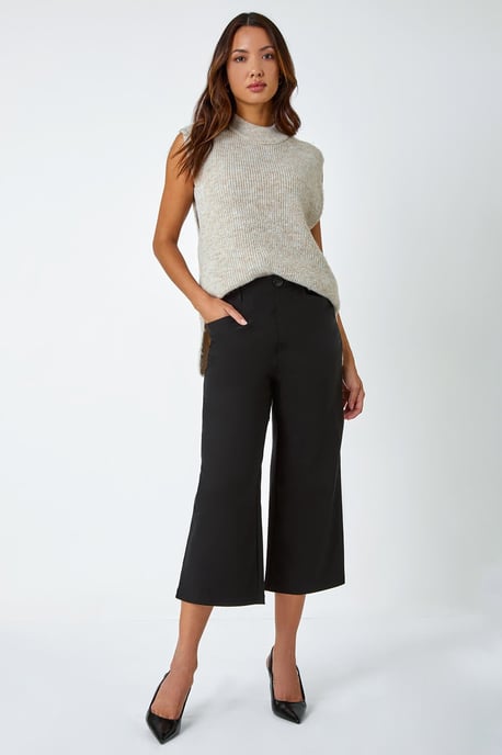 Cropped Stretch Culotte