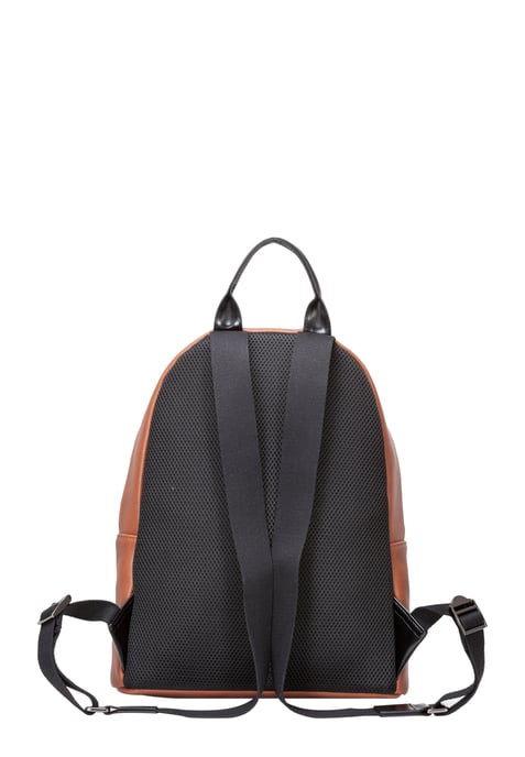 LEATHER TWO-TONE ZIP AROUND BACKPACK