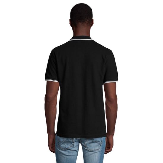 SOLS Mens Practice Contrast Polo Shirt (Black) - Image 2