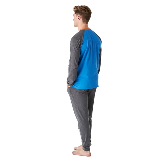 Men's cotton pajamas long sleeve round neck JJBEP6100