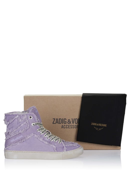 Zadig Voltaire Zapatos de lona High Flash violeta - Image 4