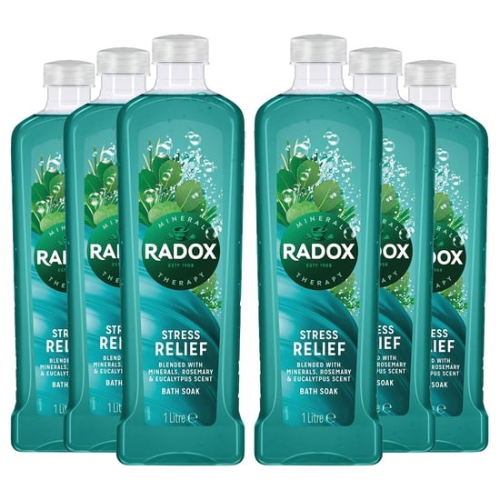 Radox Mineral Therapy Bath Soak Stress Relief, Rosemary & Eucalyptus Scent 6x1L