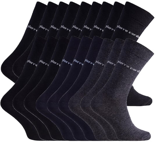 Business socks 18 pairs in BLACK (12x), ANTHRACITE (3x) and NAVY (3x)