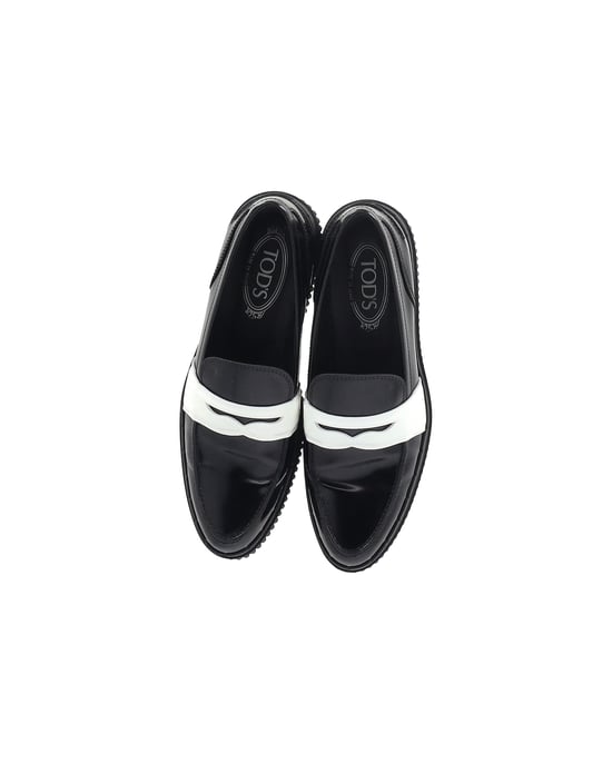 Tod's Platform Penny Loafers in Black Leather - Image 6
