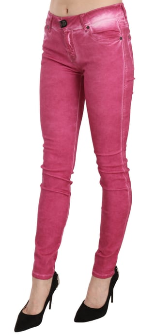 Jeans ajustados de talle medio en terciopelo rosa para mujer de Dolce & Gabbana - Image 3