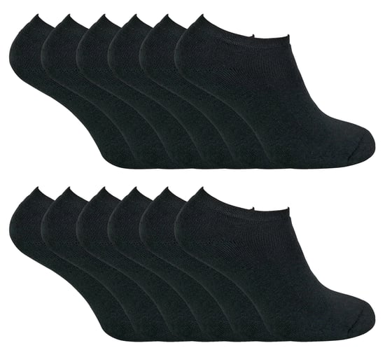 Calcetines Térmicos de Corte Bajo para Hombre | 12 Pares Multipack | Calcetines Invisibles de Invierno para Hombre - Negro - Image 1