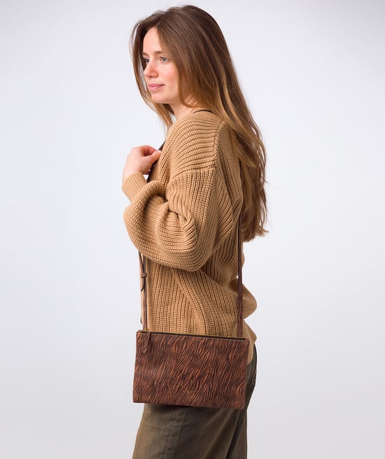 'Anya' Animal Print Nappa Leather Cross Body Bag