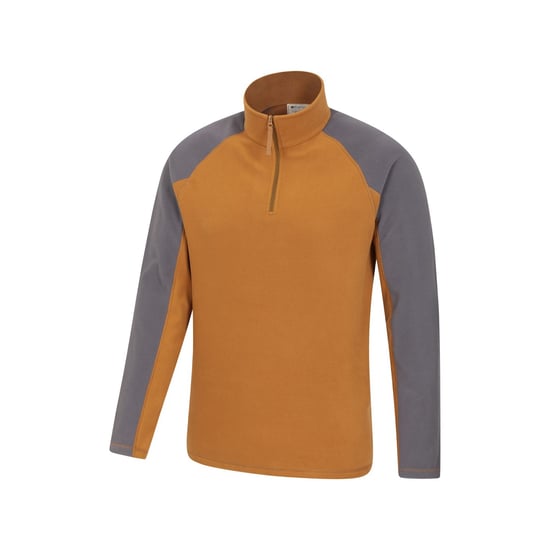 Mountain Warehouse Mens Ashbourne II Half Zip Fleece Top (Mustard) - Image 3