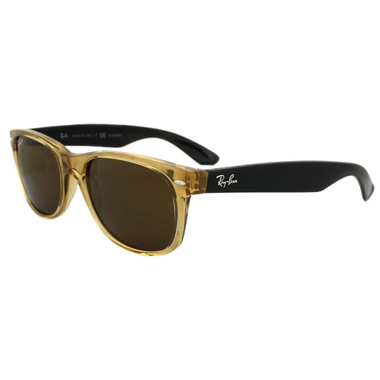 Ray-Ban Sunglasses New Wayfarer 2132 945/57 Honey Crystal Brown Polarized 55mm