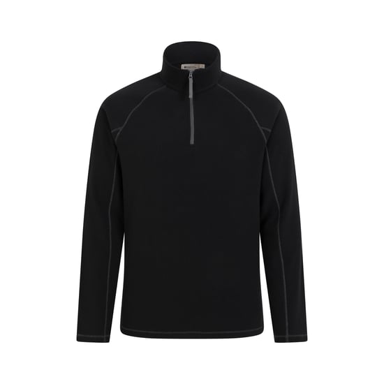 Mountain Warehouse Mens Ashbourne II Half Zip Fleece Top (Black) - Image 1