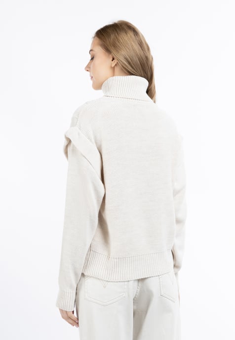 Dreimaster Knitted pullover women off-white - Image 4