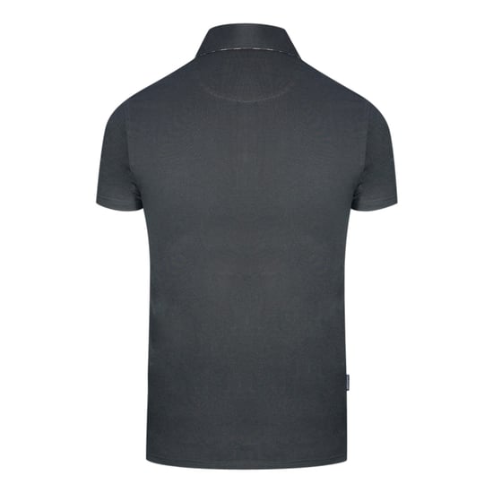 Polo negro con logo en bloque Aldis de Aquascutum - Image 2