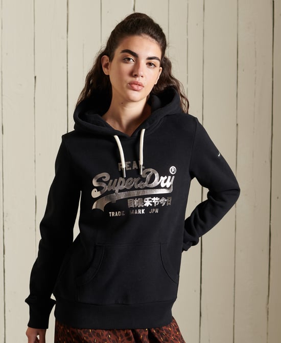 Sudadera con capucha bohemia brillante con logotipo vintage de Superdry - Image 3