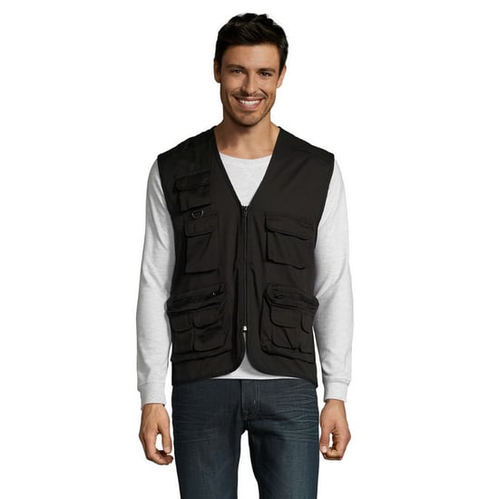 SOLS Mens Reporter Body Warmer (Black) - Image 1