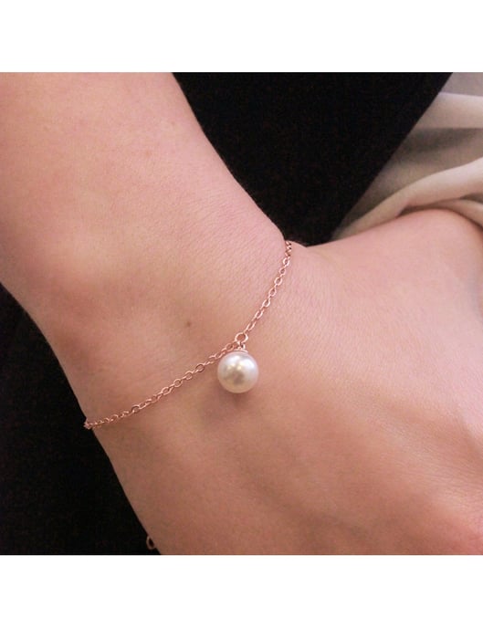 Conjunto de perlas de cristal de luna llena - Oro rosa y cristal - Image 6