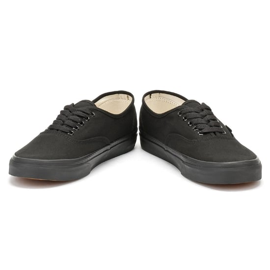 Vans Authentic Unisex True Black Canvas Skate Trainers - Image 5