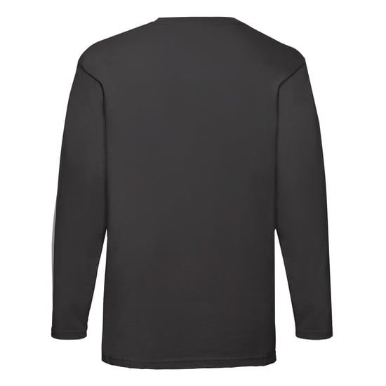 Fruit of the Loom Mens Valueweight Long-Sleeved T-Shirt (Black) - Image 2