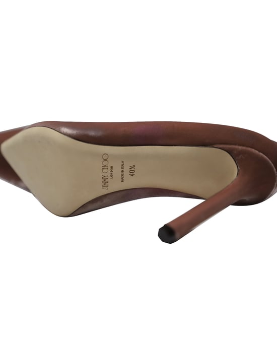 Jimmy Choo Romy 100 Pumps in Pink Velveet - Image 6