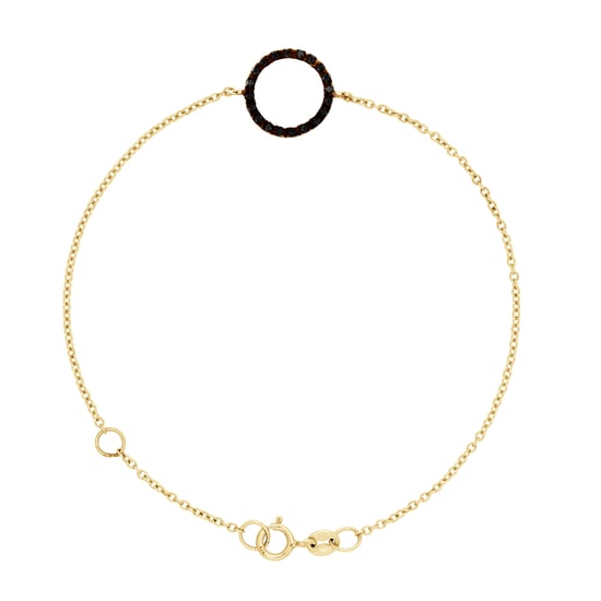 DIADEMA - Bracelet - Yellow Gold - Diamonds - Black