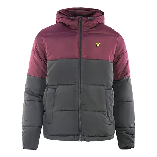 Chaqueta acolchada color block negra de Lyle & Scott - Image 1
