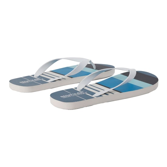 Regatta Mens Bali Striped Flip Flops (Blue) - Image 2