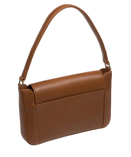 Olivia' Chestnut Nappa Leather Evening Bag