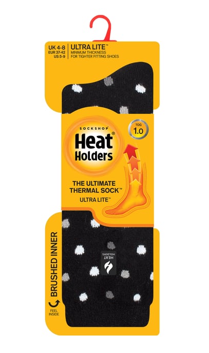 Heat Holders - Calcetines térmicos de mujer Ultra Lite con diseño de hilo interior cepillado - Negro/ Tonal (Nicosia) - Image 2