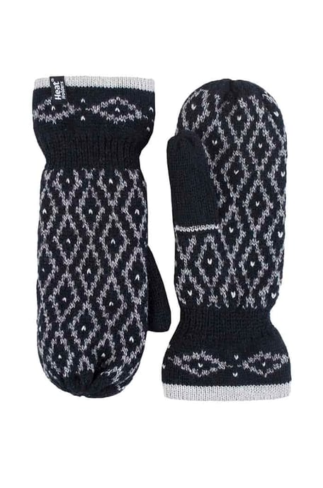 Heat Holders - Ladies Fleece Lined Insulated Winter Thermal Mittens - Image 1