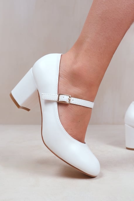 Wheres That From Womens 'Araceli' Wide Fit Block Heel Mary Jane Pumps
