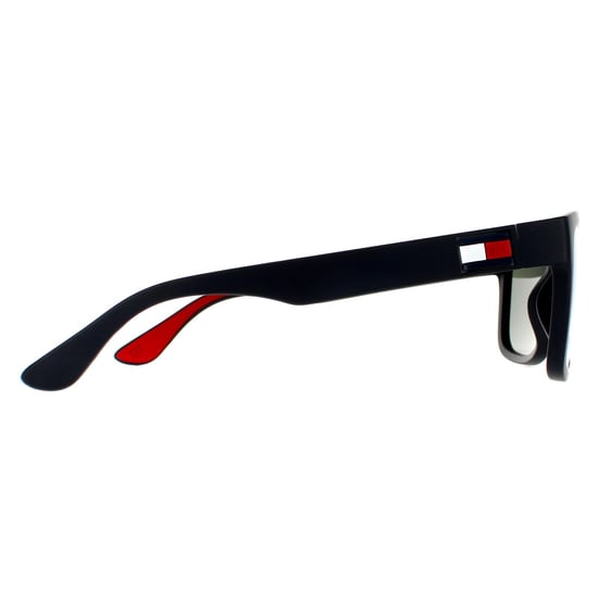 Gafas de sol rectangulares para hombre Tommy Hilfiger Matte Blue con espejo azul - Image 4