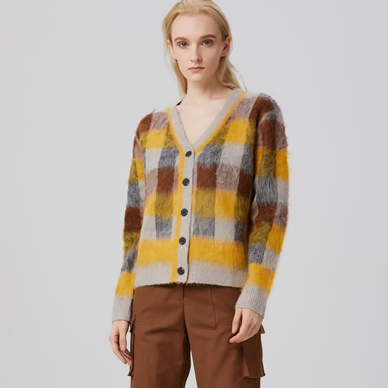 Check pattern cardigan - Image 1
