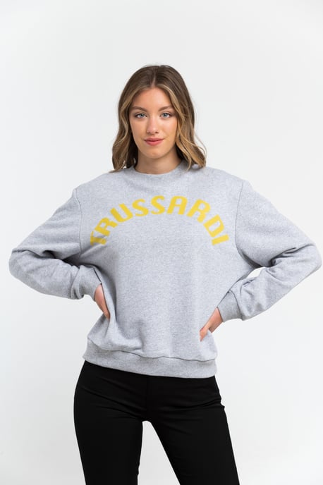 Suéter de algodón gris Trussardi para mujer - Image 2