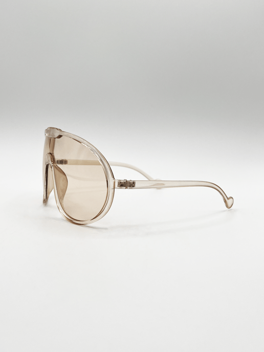 Wave Mask Sunglasses in Champagne