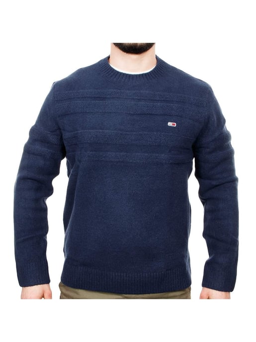 Suéter con bandera y cable suave de Tommy Jeans para hombre - Image 1