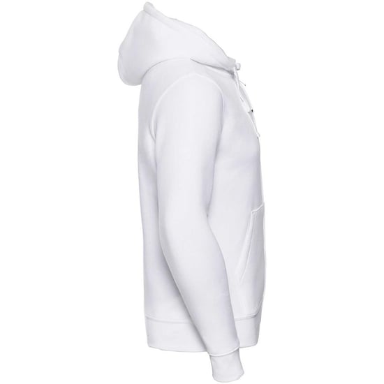 Russell Mens Authentic Full Zip Hooded Sweatshirt / Hoodie (White) - Image 3