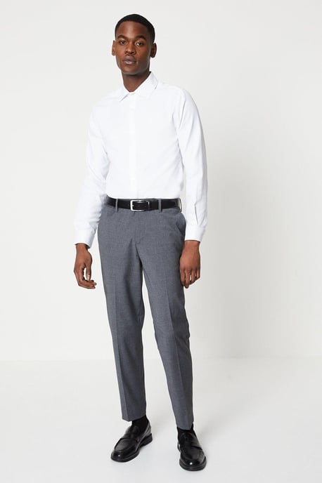 Tailored Fit Herringbone Weave Shirt - Image 4