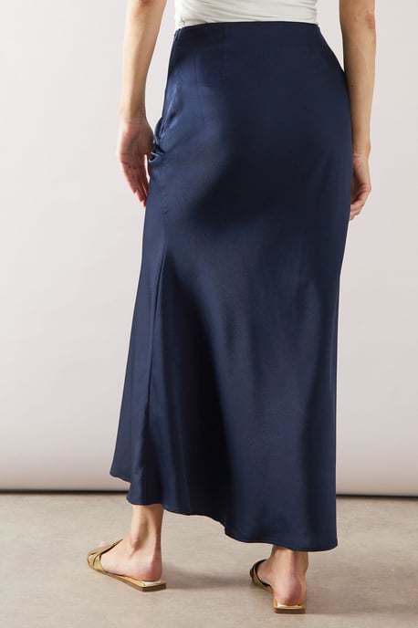 Satin Bias Cut Midi Skirt