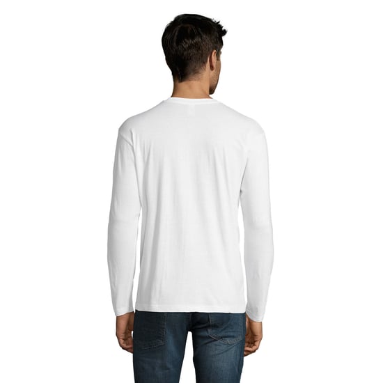 SOLS Mens Monarch Long-Sleeved T-Shirt (White) - Image 2