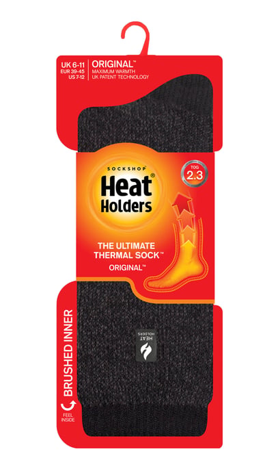 Calentadores - Calcetines Térmicos Extra Gruesos para Hombre para Invierno | Calcetines Aislantes de Forro Polar Cálido | Regalos para Hombre - Carbón / Gris Medio Talón y Punta (Berlín) - Image 2