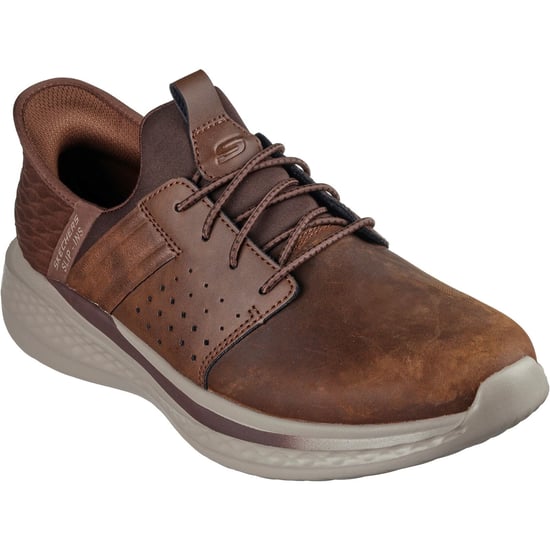 Skechers Slade Zachary Textile Men's Dark Brown Lace-Up Shoes - Image 1