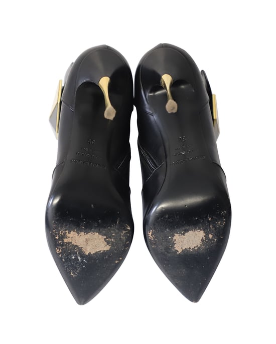 Nicholas Kirkwood Hexagon Ankle Boots in Black Leather - Image 5