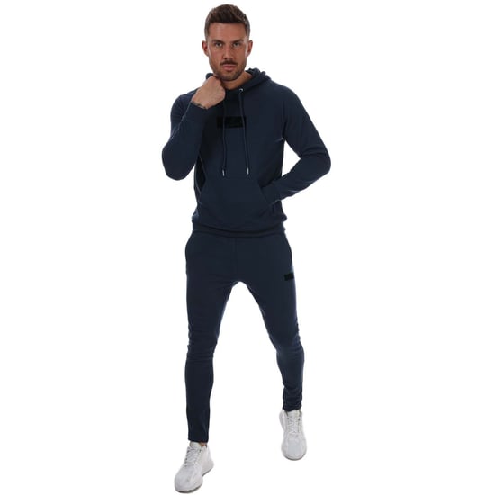 Men's Couture Club Signature Flock Raglan Hoody in Navy