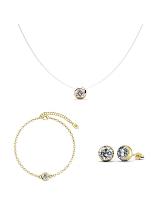 Conjunto Luna - Oro y Cristal - Image 1