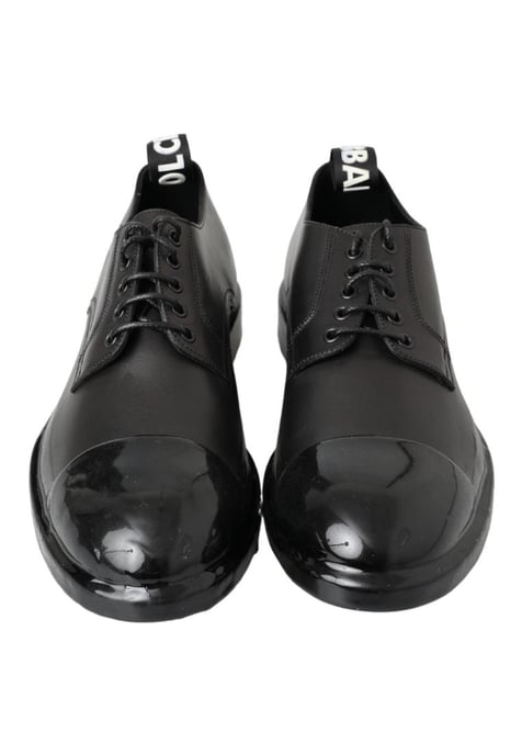 Dolce & Gabbana Men's Black Leather Derby Dress Shoes