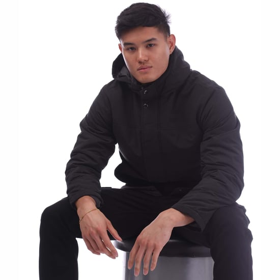Men's Jack and Jones Fen Parka Jacket in Black - Image 4