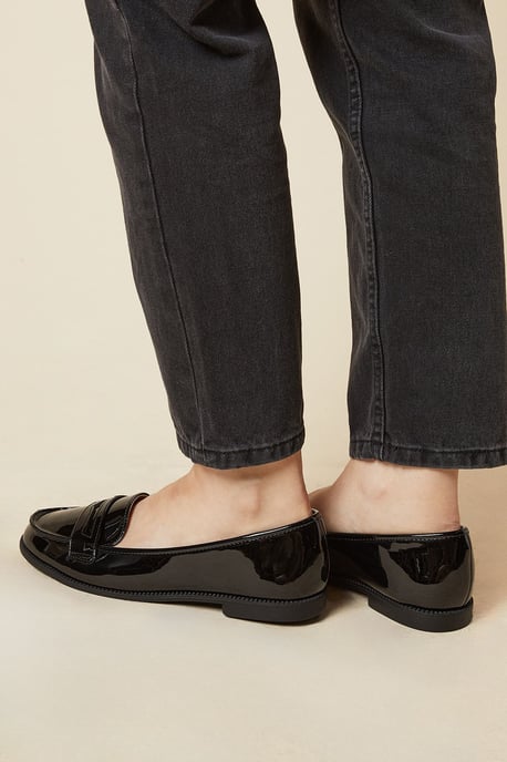 Dorothy Perkins Womens Loafer Flats Black Synthetic Day to Night Spring Summer - Image 4