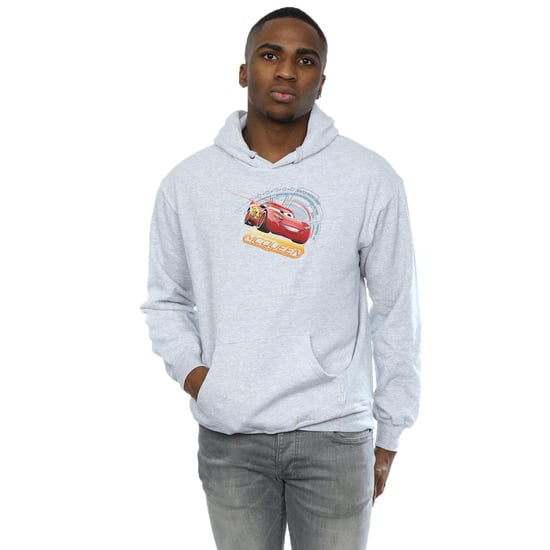 Disney Mens Cars Lightning McQueen Hoodie (Sports Grey) - Image 2